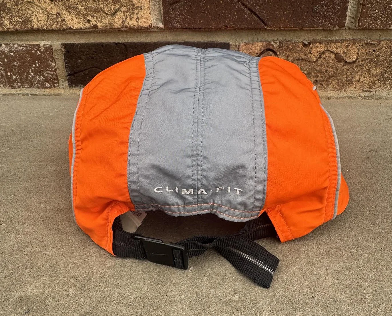 Vintage Nike Clima Fit Orange / Grey Hat — RootsBK